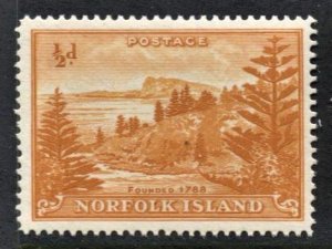 STAMP STATION PERTH Norfolk Island #1 Ball Bay Def. White Paper Reprint MNH