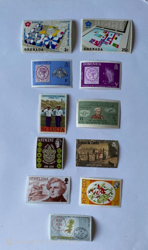 LOT OF 10 STAMPS, MNH , DIFFERENT COUNTRIES, & TOPICS