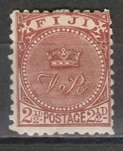 FIJI 1891 VR CROWN 21/2D PERF 10