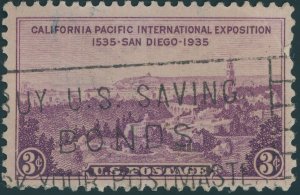 US 773 California Pacific Exposition Issue; Used -- See details and scan