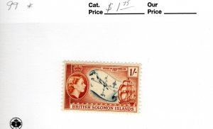 British Soloman Islands #99 MH - Stamp - CAT VALUE $1.75