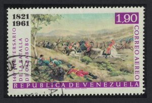 Venezuela 140th Anniversary of Battle of Carabobo Centres 1.90B 1961 Canc