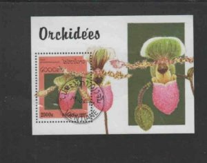 LAOS #1328 1997 ORCHIDS MINT VF NH O.G CTO S/S