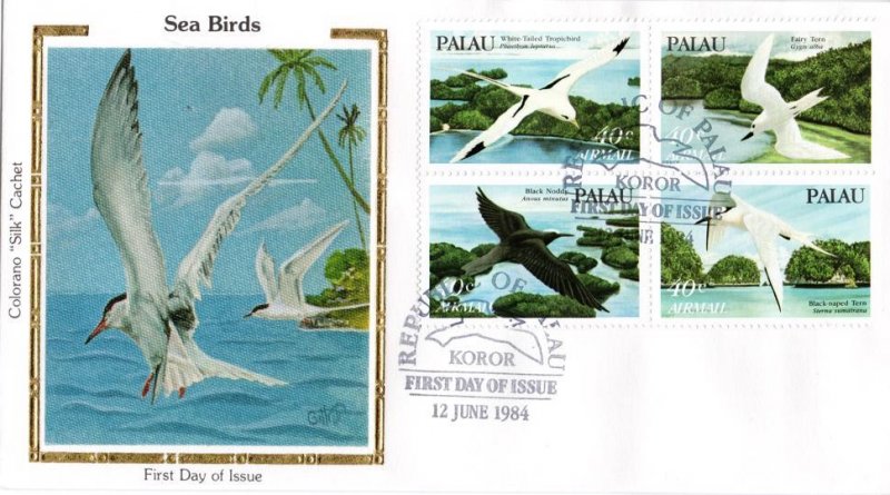 Palau - 1984 Sea Birds Silk Cover Set