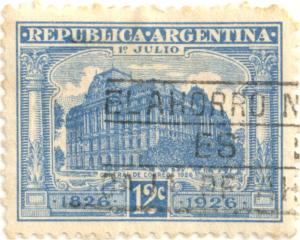 Argentina #360 Stamp 1926 12cGeneral Post Office Used Postmarked