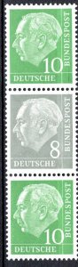 Germany Bund Scott # 708 (2), 707, mint nh, se-tenant, S46