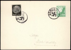 3rd Reich Germany Goerkau Sudetenland Annexation Provisional Cover G67089