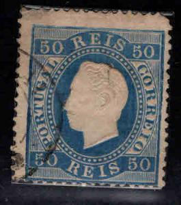 PORTUGAL Scott 43a Used King Luiz stamplight  double ring cancel