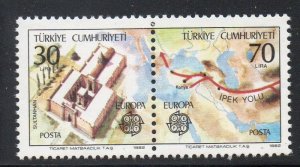 Turkey Sc 2223b 1982 Europa stamp pair mint NH