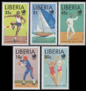 1988 Liberia 1424-1428 1988 Olympic Games in Seoul 6,50 €