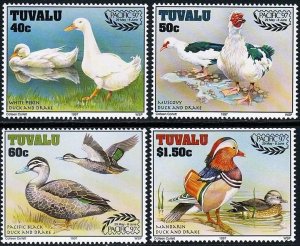 1997 Tuvalu Sc #742-45 Duck & Drake Bird - Pacifica '97 stamp set Cv $4.50