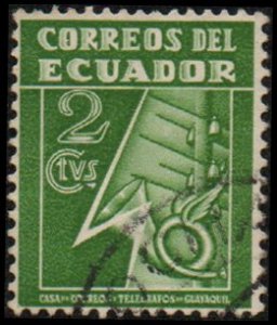 Ecuador RA29 - Used - 2c Telegraphy Symbol (1934) (2)