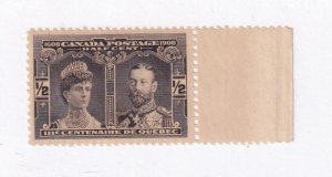 CANADA # 96 VF- MLH QUEBEC ISSUE 1/2cts WITH TAB CAT VALUE $45 CHEAPEST ON 