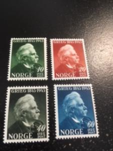 Norway sc 255-258 MNH comp set