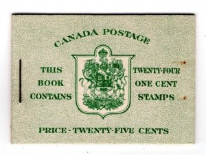 Scott BK32d (Eng), 1942-47 Issue, 4 panes of 6 (249b), VF, Canada booklet