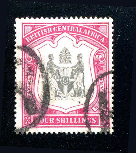 1897 BRITISH CENTRAL AFRICA 4S SC# 53 S.G.# 50 USED