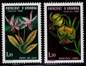 Andorre (French) Andorra Scott 281-282  MNH** Flower set