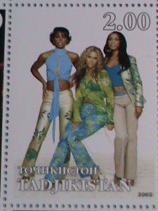 TAJIKISTAN-2002 DESTINY'S CHILD-FAMOUS SINGERS-MNH SHEET-VERY FINE