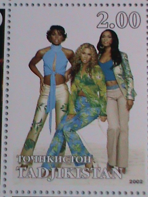 TAJIKISTAN-2002 DESTINY'S CHILD-FAMOUS SINGERS-MNH SHEET-VERY FINE