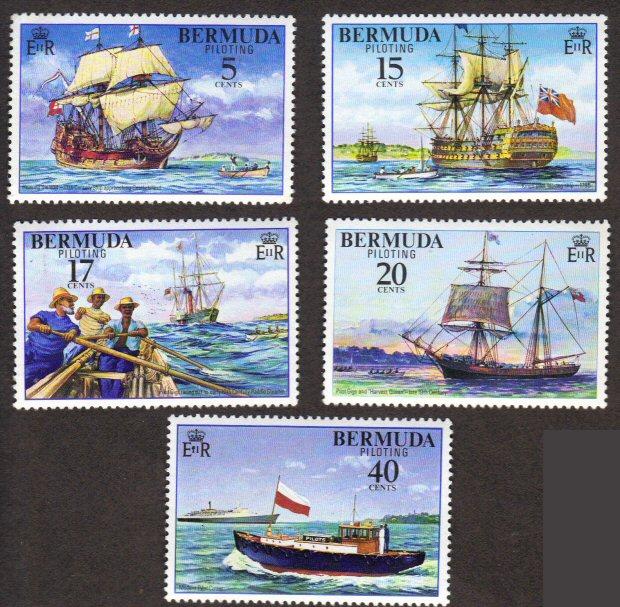 Bermuda #355-59 MNH cpl - ships