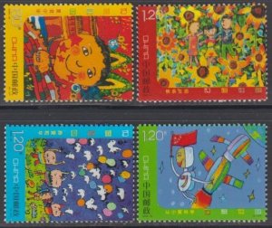 China PRC 2009-10 Blessing Our Motherland Children Painting Stamps Set of 4 MNH