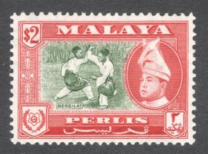 Malaya - Perlis, Scott #38   VF/XF, Unused, OG, Hinged, CV $10.00 .... 5000033