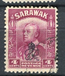 SARAWAK; 1947 early Brooke Crown Colony issue fine used 4c. value