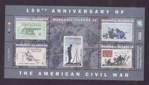 Marshall Is.-Sc#1037- id7-unused NH set-Civil War anniversary-2012-