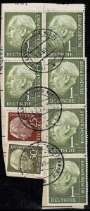 Germany,Sc.#719 used pair, Heuss