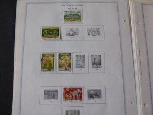 Sri Lanka 1973-1989 Stamp Collection on Album Pages