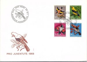 Switzerland, Worldwide First Day Cover, Birds