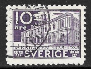 SWEDEN 1935 10o Perf 10 Parliament Anniversary Issue Sc 240 VFU