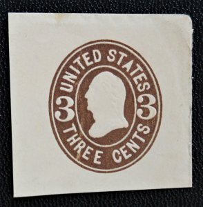 US #U60 Mint ERROR Pre-Printed Paper Fold Full Cut Square