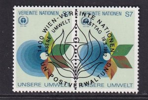 United Nations  Vienna  #26 cancelled 1982 human environment 7s pair