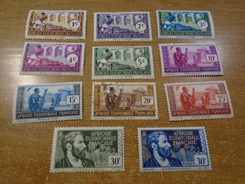 French Equatorial Africa  # 33-43  MH ( # 40 used)