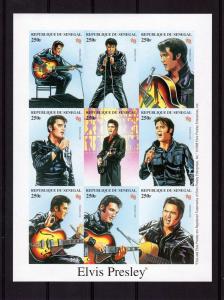 1999 Senegal Elvis Presley Italia 98 Shlt.(9) IMPERFORATED  Sc#1350A MNH