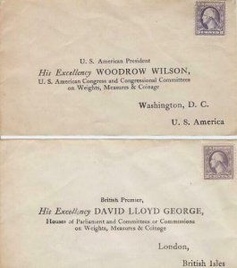 PRES. WILSON & PM LLOYD GEORGE - Weights,Measures & Coinage