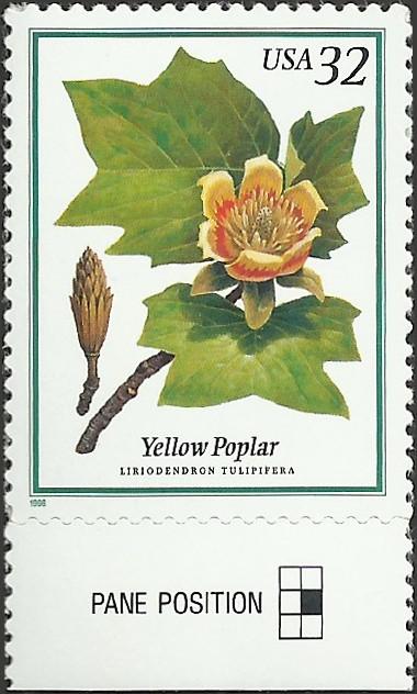 # 3195 MINT NEVER HINGED YELLOW POPLAR