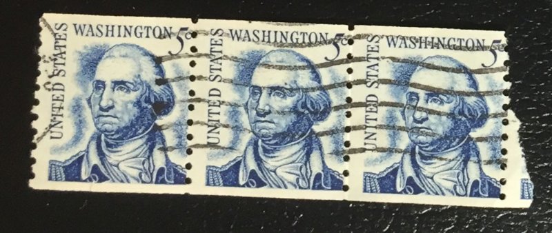 US #1304 Used F/VF (Coil Pair 3) George Washington 5 cent