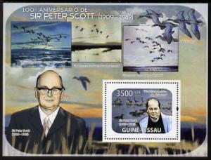 Guinea - Bissau 2009 Sir Peter Scott perf s/sheet unmount...