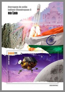 GUINEA-BISSAU 2023 MNH IMPERF. Indian Chandrayaan-3 Space S/S #635b2