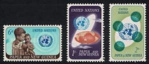 Papua NG 20th Anniversary of UNO 3v 1965 MNH SG#79-81