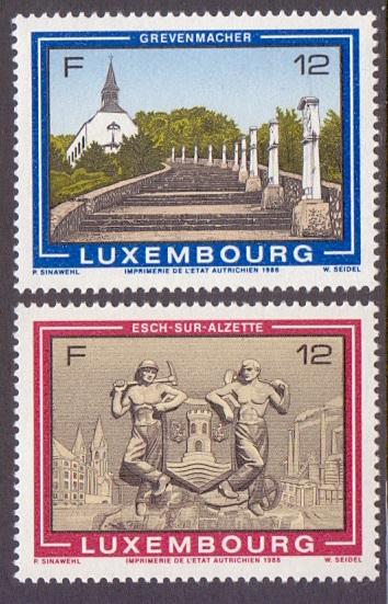 Luxembourg  MNH  1985 tourism grevenmacher  esch-sur-alzette   complete