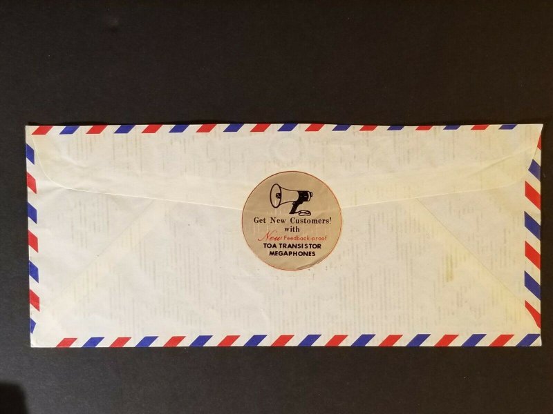 1969 Kobe Port Japan to Montreal Canada TOA Electric Commercial Air Mail Cover