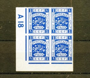 PALESTINE SCOTT #1 CONTROL BLOCK OF FOUR TOP 2 ARE LH & BOTTOM 2 ARE MINT NH
