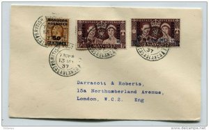 Greait Britain 1937 Cover to London   Overprint TANGIER MOROCCO