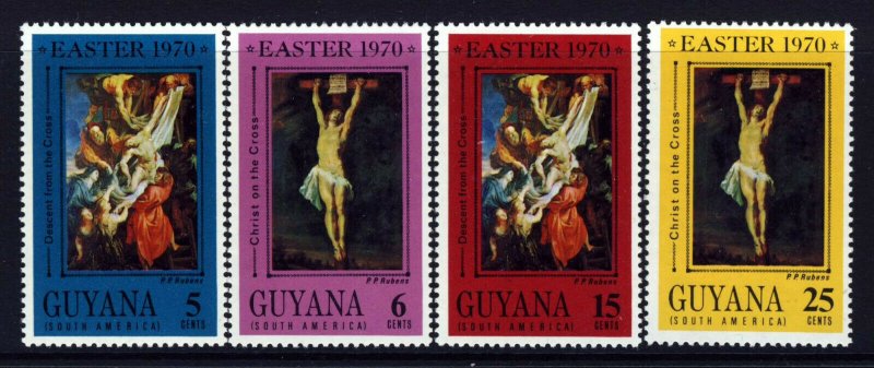 GUYANA 1970 Complete Easter Set SG 519 to SG 522 MNH