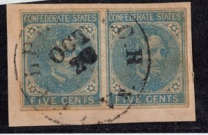 U.S. - Confederate States 7 - Pair - Culpepper Court House, Va cancel