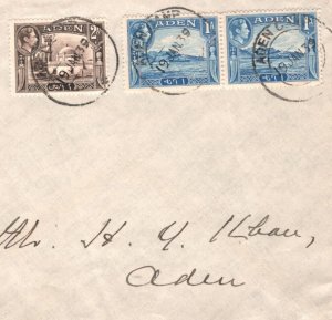 ADEN KGVI Cover *ADEN CAMP* CDS 1939 Local Delivery {samwells-covers}KA237