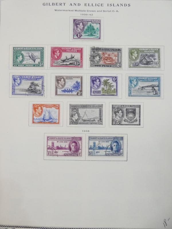 EDW1949SELL : GILBERT & ELLICE VF Mint & Used collection on album pages Cat $237